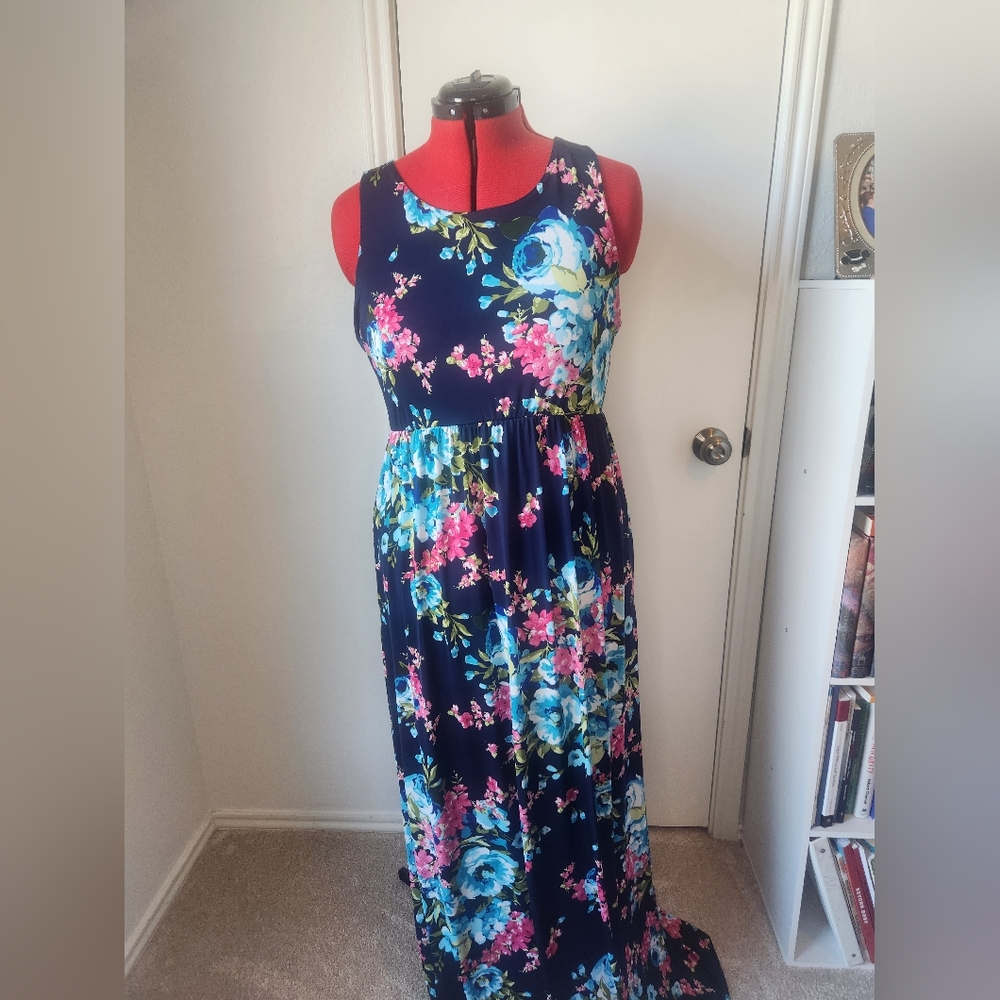 Blue Floral Dress